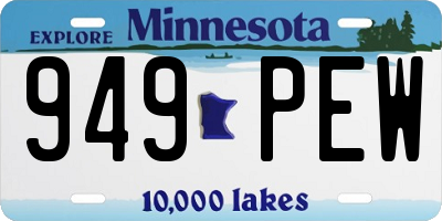 MN license plate 949PEW