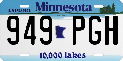 MN license plate 949PGH
