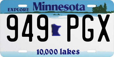 MN license plate 949PGX