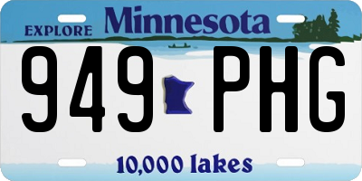 MN license plate 949PHG