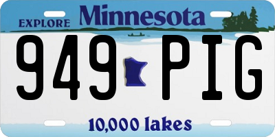 MN license plate 949PIG
