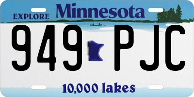 MN license plate 949PJC