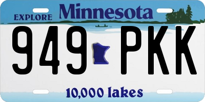 MN license plate 949PKK
