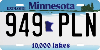 MN license plate 949PLN