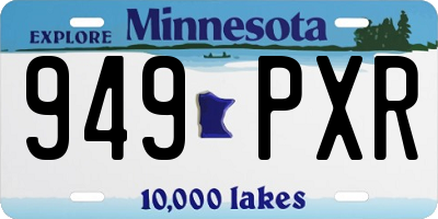 MN license plate 949PXR