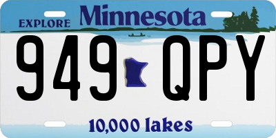 MN license plate 949QPY