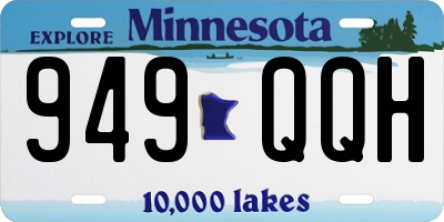 MN license plate 949QQH