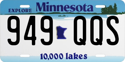 MN license plate 949QQS