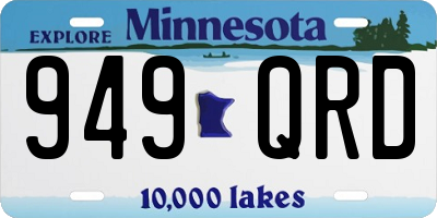 MN license plate 949QRD