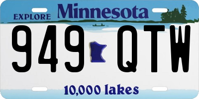 MN license plate 949QTW