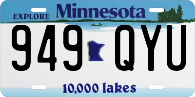 MN license plate 949QYU