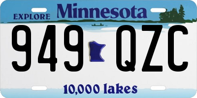 MN license plate 949QZC