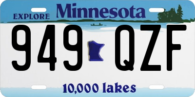 MN license plate 949QZF