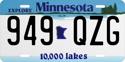 MN license plate 949QZG