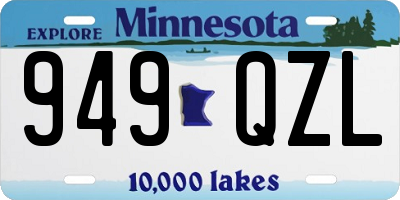 MN license plate 949QZL