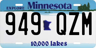 MN license plate 949QZM