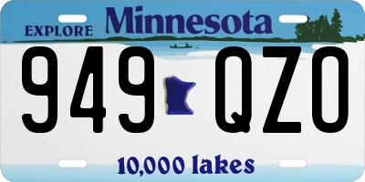 MN license plate 949QZO