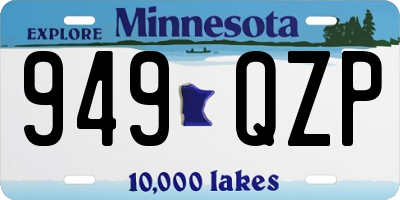MN license plate 949QZP