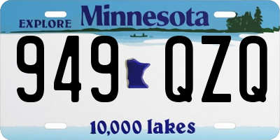MN license plate 949QZQ