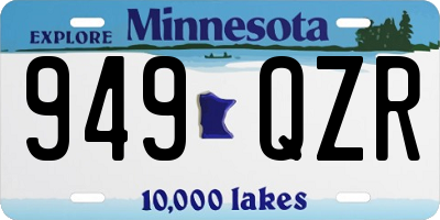 MN license plate 949QZR