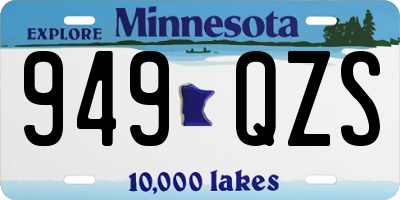 MN license plate 949QZS