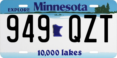 MN license plate 949QZT