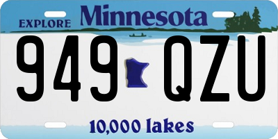 MN license plate 949QZU