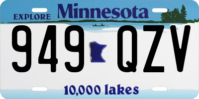 MN license plate 949QZV