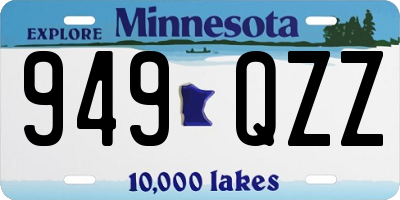 MN license plate 949QZZ