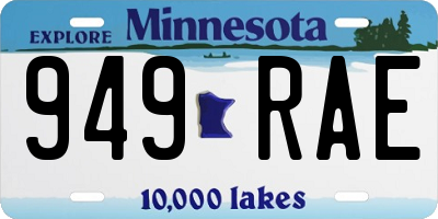 MN license plate 949RAE