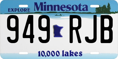 MN license plate 949RJB