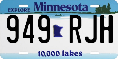 MN license plate 949RJH