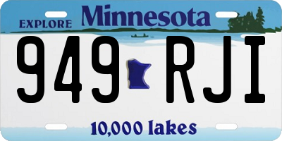 MN license plate 949RJI