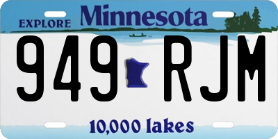 MN license plate 949RJM