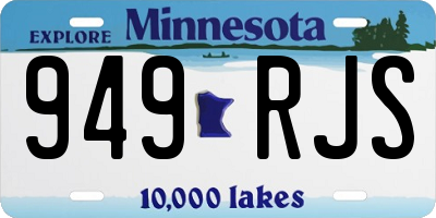 MN license plate 949RJS
