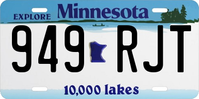 MN license plate 949RJT