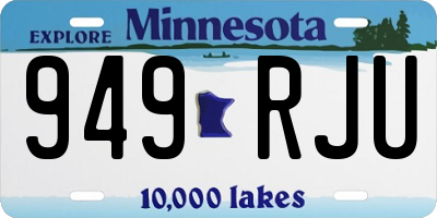 MN license plate 949RJU