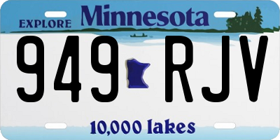 MN license plate 949RJV