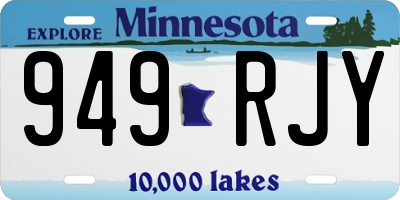 MN license plate 949RJY