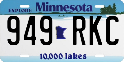 MN license plate 949RKC