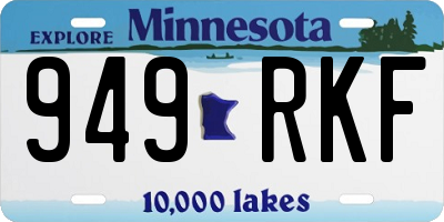MN license plate 949RKF