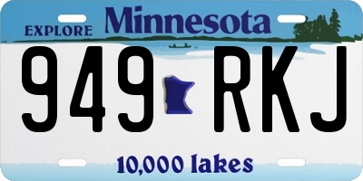 MN license plate 949RKJ