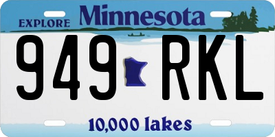 MN license plate 949RKL