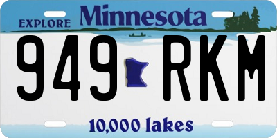 MN license plate 949RKM