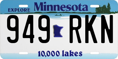 MN license plate 949RKN
