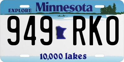 MN license plate 949RKO