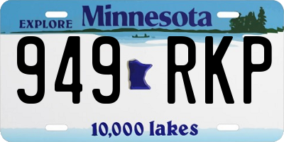 MN license plate 949RKP