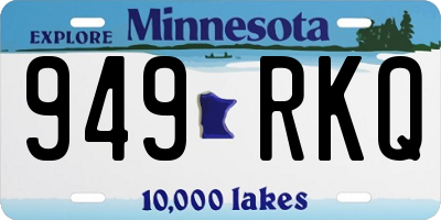 MN license plate 949RKQ