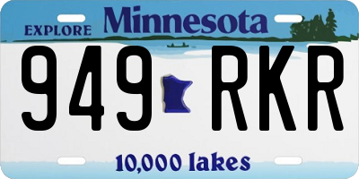 MN license plate 949RKR