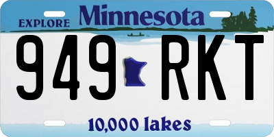 MN license plate 949RKT